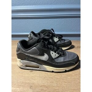 Nike Air Max 90 Kids Shoes Black Gray Youth Size 3.5Y Casual Sneakers‎